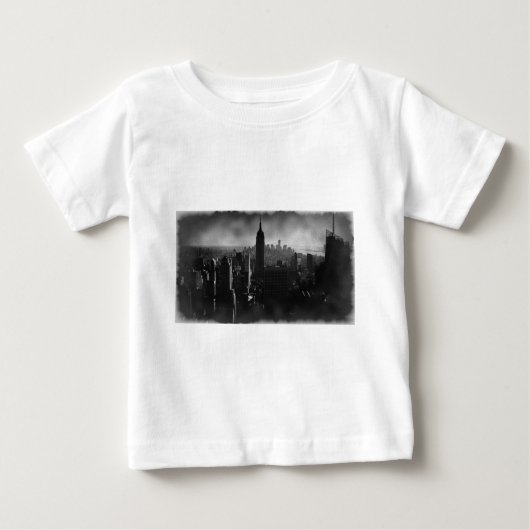 T-shirt Pour Bébé Noir et blanc New York City (Devant)