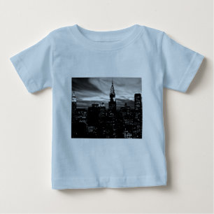 T-shirt Pour Bébé Noir et blanc New York City Midtown