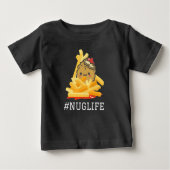 T-shirt Pour Bébé Noir #Nuglife Poulet Nugget et Fries (Devant)
