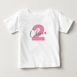T-shirt Pour Bébé Nom customisé Chemise Anniversaire Chemise