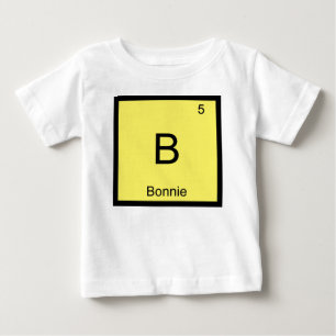 T-shirt Pour Bébé Nom de Bonnie Chimie Élément Tableau Périodique