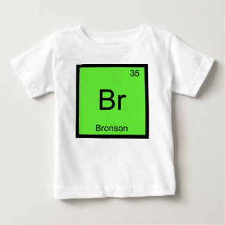 T-shirt Pour Bébé Nom de Bronson Chimie Élément Tableau Périodique