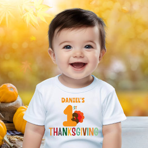 T-shirt Pour Bébé Nom de dindon de Thanksgiving drôle pour enfants