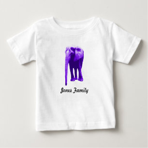 T-shirt Pour Bébé Nom de famille de l'éléphant