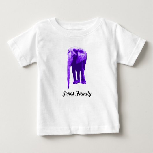 T-shirt Pour Bébé Nom de famille de l'éléphant (Devant)