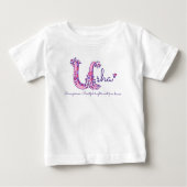 T-shirt Pour Bébé Nom de fille Usha & signification Chemise à monogr (Devant)