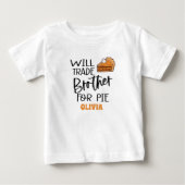 T-shirt Pour Bébé Nom de gâteau de Thanksgiving drôle de frère (Devant)