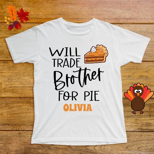 T-shirt Pour Bébé Nom de gâteau de Thanksgiving drôle de frère
