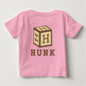 T-shirt Pour Bébé Nom de Hunk sur American Apparel (Dos)