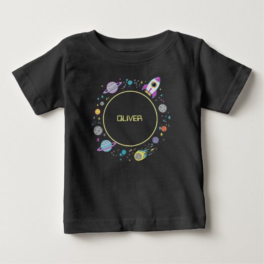 T-shirt Pour Bébé Nom de l'espace extra-atmosphérique en orbite (Devant)