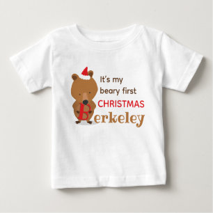 T-shirt Pour Bébé Nom de l'ours premier Noël