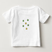 T-shirt Pour Bébé Nom de pingouin mignon étoiles jaune vert (Dos)