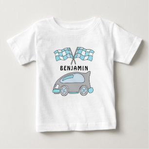 T-shirt Pour Bébé Nom du bébé garçon de la jolie voiture de course e
