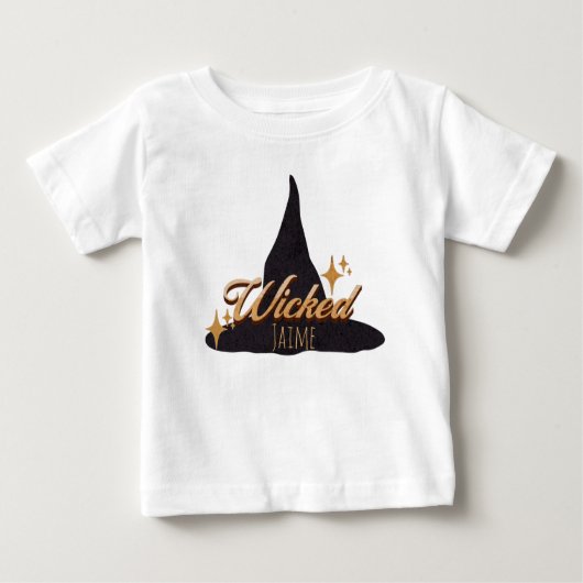 T-shirt Pour Bébé Nom du Casquette de sorcière rétro (Devant)
