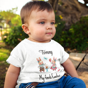 T-shirt Pour Bébé Nom, Mignon Mon Premier Pâques Tout-Petit 3-24mois