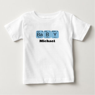 T-shirt Pour Bébé Nom modifiable de l'élément de table périodique du