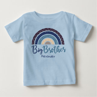 T-shirt Pour Bébé Nom personnalisable Big Brother rainbow