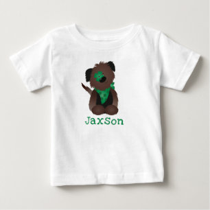 T-shirt Pour Bébé Nom personnalisé Chien quatre feuilles de trèfle