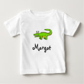 T-shirt Pour Bébé Nom personnalisé du bébé alligator (Devant)