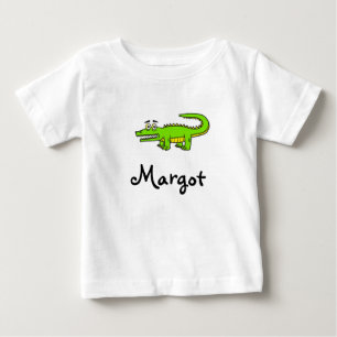 T-shirt Pour Bébé Nom personnalisé du bébé alligator