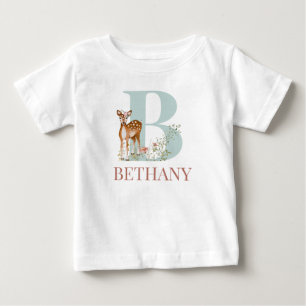 T-shirt Pour Bébé Nom personnalisé Lettre initiale B Baby