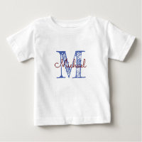 Nom Sketted Personnalisé Monogram Baby Boy