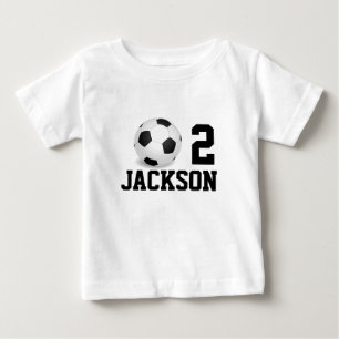 T-shirt Pour Bébé Nombre personnalisé d'année de bébé du FOOTBALL