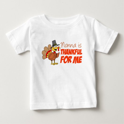 T-shirt Pour Bébé Nonna Est Heureuse Pour Moi (Devant)