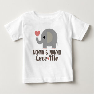 T-shirt Pour Bébé Nonna et Nonno Love Me Petit-Enfant