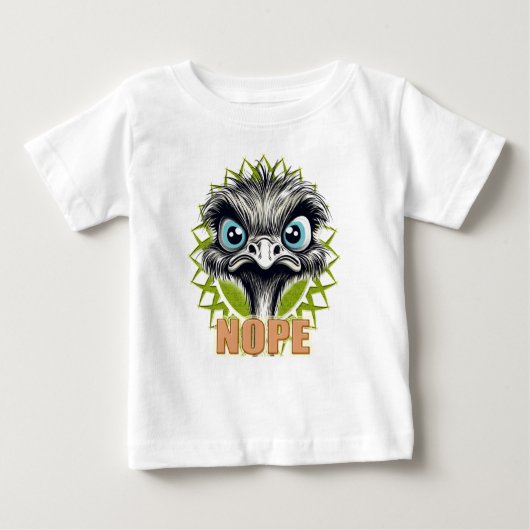 T-shirt Pour Bébé NOPE Ostrich White Baby Tee (Devant)