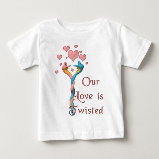 T-shirt Pour Bébé Notre amour est tordu (Devant)
