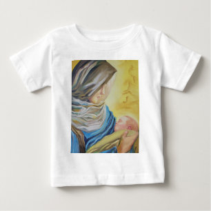 T-shirt Pour Bébé Notre-Dame du Silence tenant l'enfant Jésus