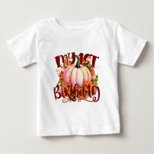 T-shirt Pour Bébé Notre Petit Citrouille 1er anniversaire
