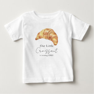 T-shirt Pour Bébé Notre Petit Croissant 1er Anniversaire