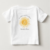 T-shirt Pour Bébé Notre Petit Rayon De Soleil (Dos)