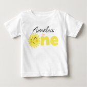 T-shirt Pour Bébé Notre petit soleil est un (Devant)