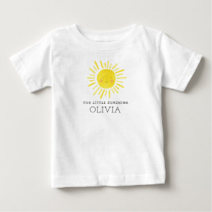 T-shirt Pour Bébé Notre petite fête d'anniversaire Sunshine