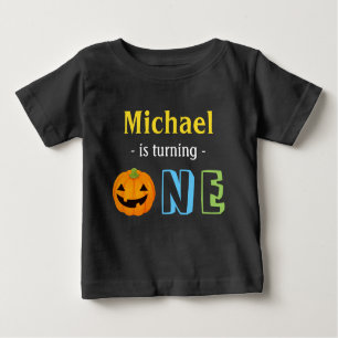T-shirt Pour Bébé Notre peu de citrouille tourne un Halloween