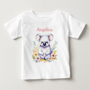 T-shirt Pour Bébé Nounours ours en koala personnalisé 