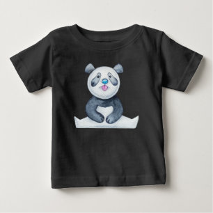 T-shirt Pour Bébé Nounours Panda Mignon Tirant La Langue Drôle