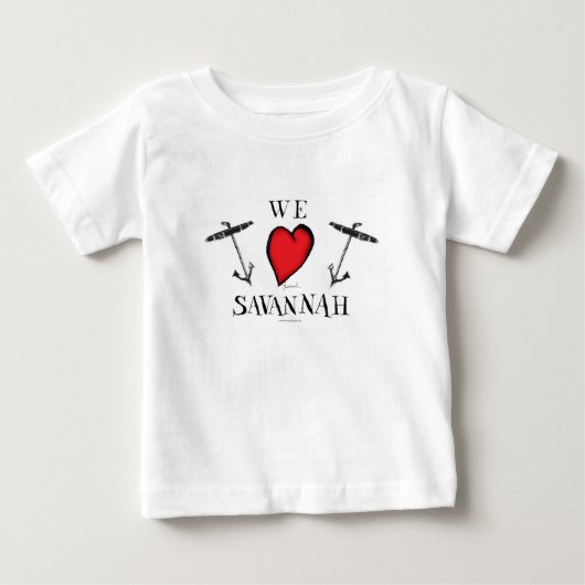 T-shirt Pour Bébé nous aimons la savane (Devant)
