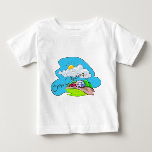 T-shirt Pour Bébé Nous allons faire du camping (Devant)