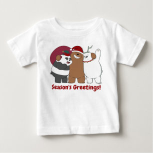 T-shirt Pour Bébé Nous Ours Nus - Bonnes Fêtes