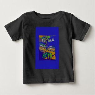 T-shirt Pour Bébé Nous sommes plus forts ensemble drôle USA Hope mot
