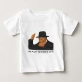 T-shirt Pour Bébé Nous voulons Moshiach maintenant (Devant)