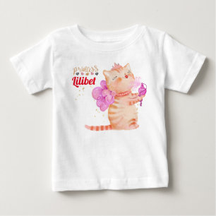 T-shirt Pour Bébé Nouveau bébé Princesse Lilibet Cute Kitten Nommé B