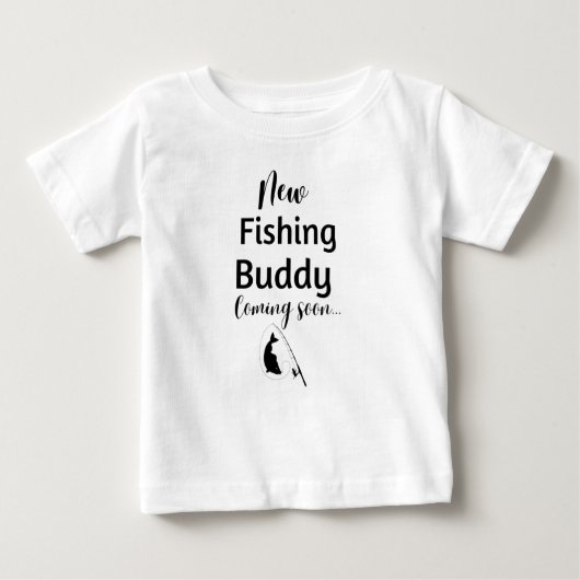 T-shirt Pour Bébé Nouveau pote de pêche bientôt bébé bodysuit (Devant)
