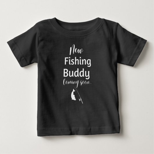 T-shirt Pour Bébé Nouveau pote de pêche bientôt bébé bodysuit (Devant)