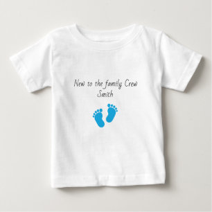 T-shirt Pour Bébé Nouveau pour la famille Crew Baby Nom personnalisé