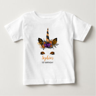 T-shirt Pour Bébé Nouvel anniversaire de la petite licorne d'Hallowe